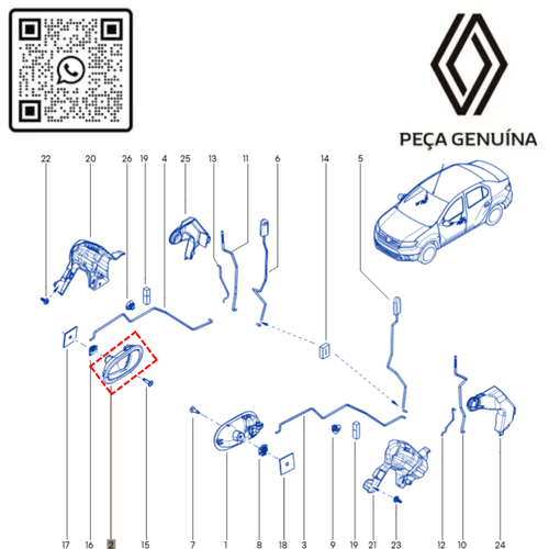 RN 08506R 806708506R PUXADOR INT. DIR. MA€ANETA LOG IISAN II 14... 4